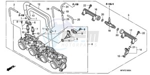 CB1000RA France - (F / CMF) drawing THROTTLE BODY