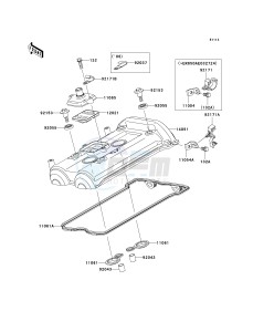 EX 650 A [NINJA 650R] (A6F-A8F) A7F drawing CYLINDER HEAD COVER