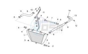 Tuono 1000 v4 R Std APRC drawing Oil cooler