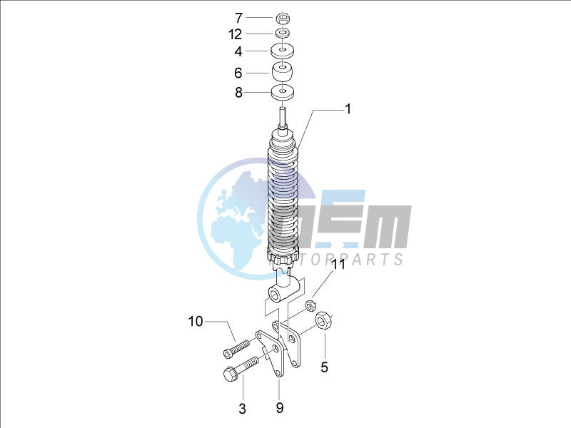 Rear suspension - Shock absorber - s