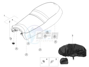 V7 III Anniversario 750 e4 (NAFTA) drawing Saddle