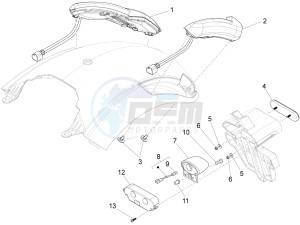 California 1400 Corazzieri 1380 drawing Rear lights