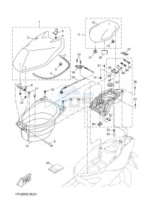 NS50N AEROX NAKED (1PL4 1PL4) drawing SEAT & CARRIER