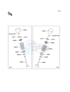 Z1000 ZR1000B7F FR GB XX (EU ME A(FRICA) drawing Valve(s)