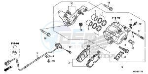 VFR1200XDLE CrossTourer ED drawing REAR BRAKE CALIPER