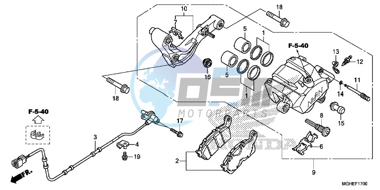 REAR BRAKE CALIPER