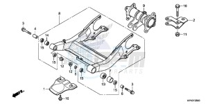 TRX420FPED TRX420 Europe Direct - (ED) drawing SWINGARM