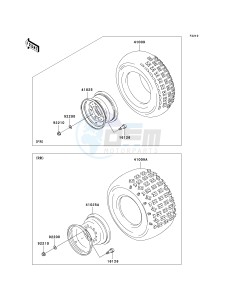 KSV 700 A [KFX 700] (A6F-A9F) A8F drawing WHEELS_TIRES