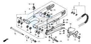 CR80RB drawing SWINGARM