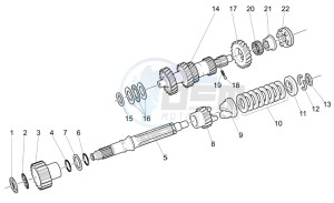 California Vintage 1100 drawing Primary gear shaft