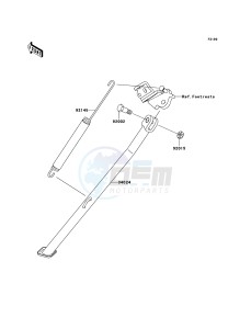 KLX450R KLX450ABF EU drawing Stand(s)