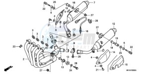 CBF1000A9 France - (F / ABS CMF) drawing EXHAUST MUFFLER