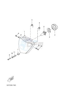 MT125 MT-125 (5D7C) drawing HEADLIGHT