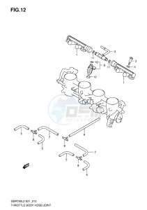 GSR750 ABS EU drawing THROTTLE BODY HOSE-JOINT