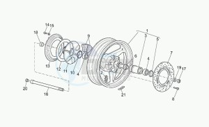 V 11 1100 Le Mans - Sport Naked Le Mans/Sport Naked drawing Rear wheel