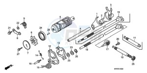 TRX420FA2E TRX420 Europe Direct - (ED) drawing GEARSHIFT DRUM