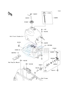 KVF 360 A [PRAIRIE 360 4X4] (A6F-A9F) A8F drawing FUEL TANK