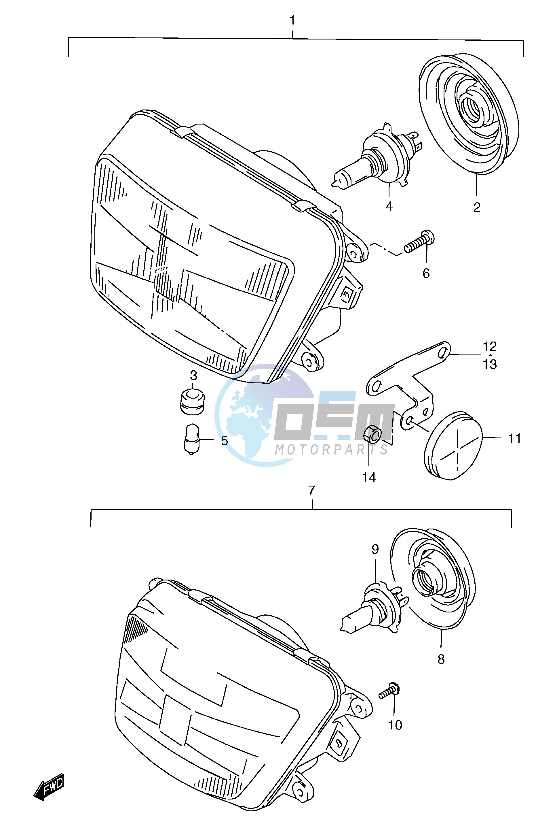 HEADLAMP (GSF1200ST SV SW SX SY SAV SAW SAX SAY)