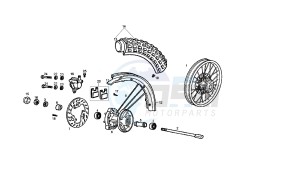 SENDA R X-TREM - 50 CC VTHSR1D1A EU2 drawing FRONT WHEEL