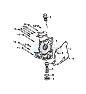 SYMPHONY ST 125 (L8) EU drawing CRANKCASE  RIGHT / START MOTOR