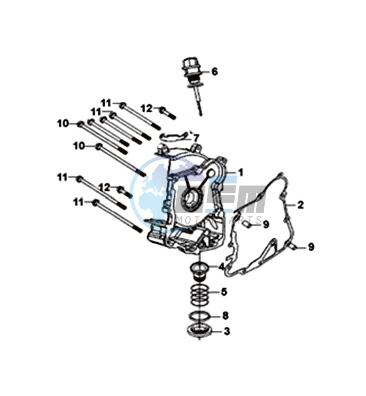 CRANKCASE  RIGHT / START MOTOR