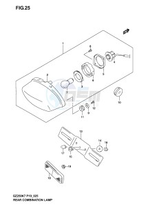 GZ250 (P19) drawing REAR COMBINATION LAMP