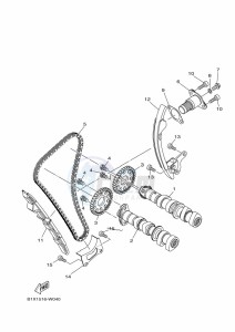 YZF320-A (B2X4) drawing CAMSHAFT & CHAIN