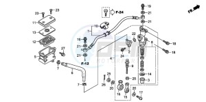 CBR600RR drawing REAR BRAKE MASTER CYLINDER