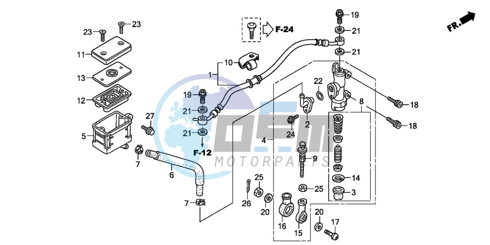 REAR BRAKE MASTER CYLINDER