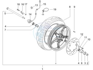 Runner 125 VX 4 (UK) UK drawing Front wheel