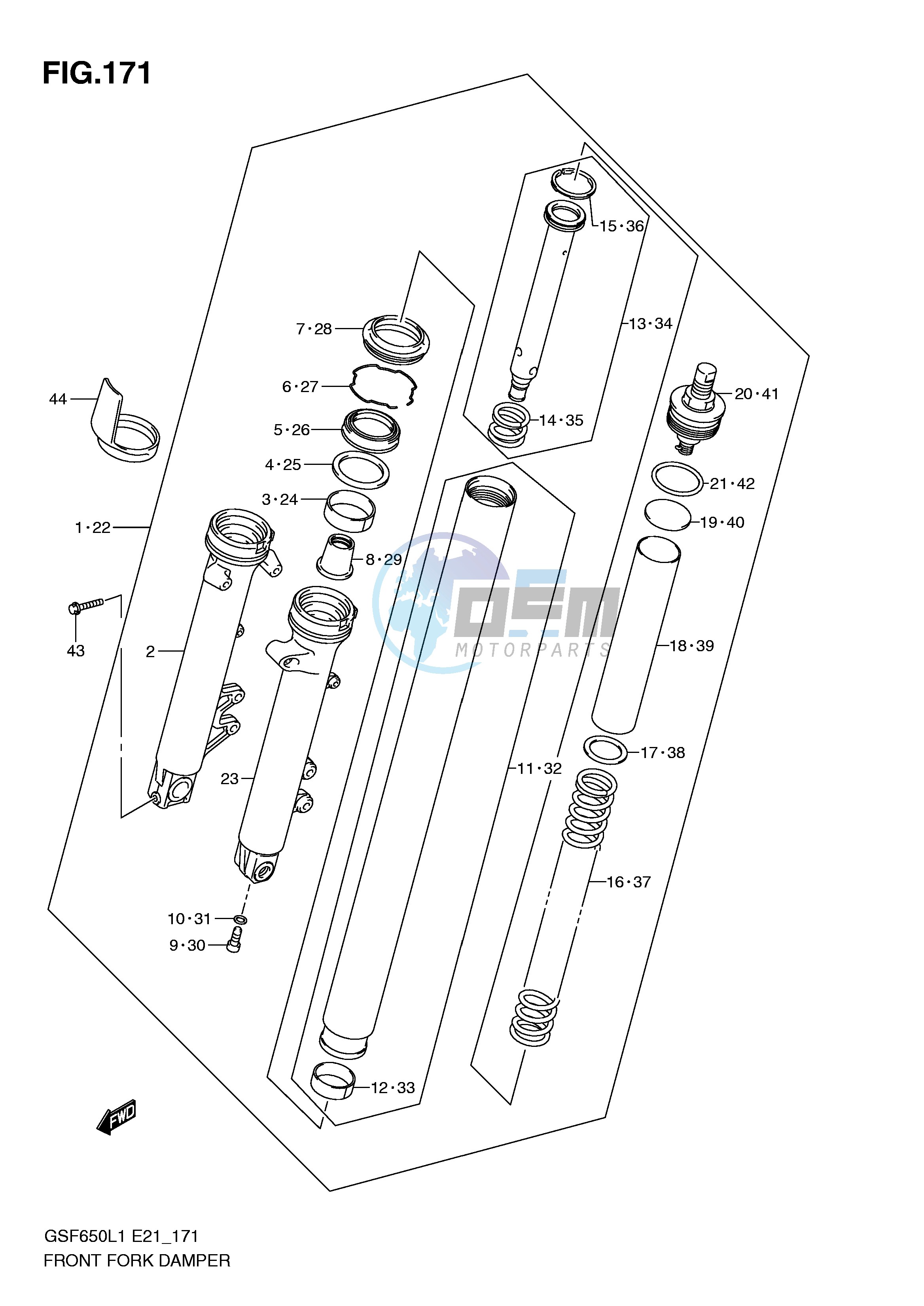 FRONT FORK DAMPER (GSF650UAL1 E21)