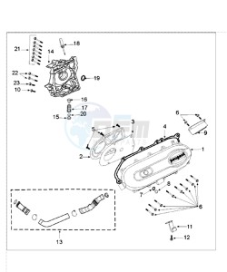 TWEET 50 VA X drawing CRANKCASE COVER