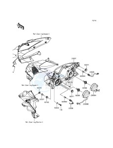 VERSYS 1000 KLZ1000BGF FR GB XX (EU ME A(FRICA) drawing Headlight(s)