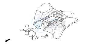 TRX400EX SPORTRAX 400EX drawing REAR FENDER (TRX400EX7)