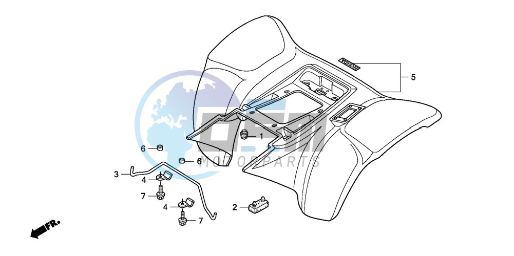 REAR FENDER (TRX400EX7)