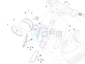 SPRINT SPORT 150 4T 3V IGET ABS E4 (EMEA) drawing Front headlamps - Turn signal lamps