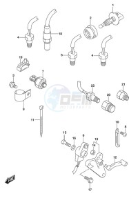 DF 300AP drawing Sensor w/Transom (X or XX)