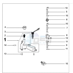 VIVA 3 L 2T A drawing OIL TANK / OIL PUMP DELL ORTO