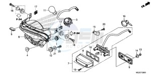 CB500FAE CB500F ABS UK - (E) drawing TAILLIGHT