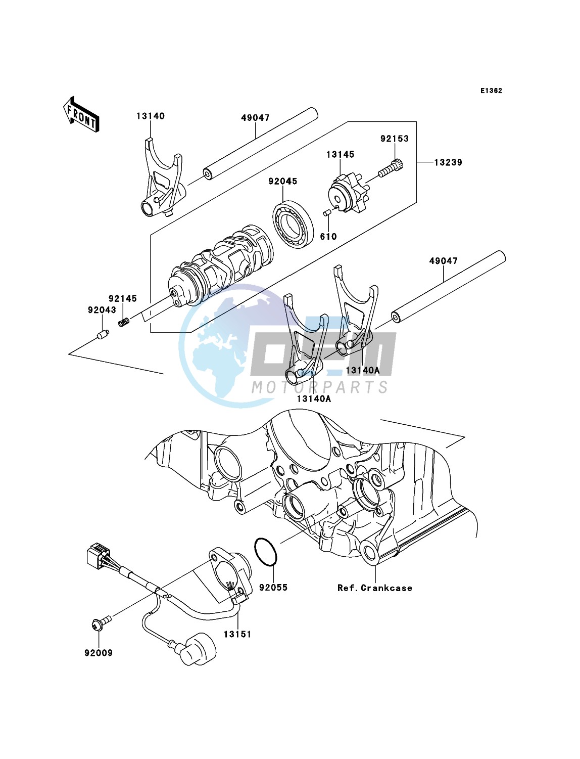 Gear Change Drum/Shift Fork(s)