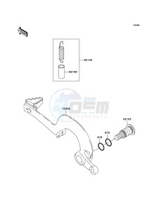 KX125 KX125M6F EU drawing Brake Pedal