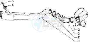 Liberty 125 Leader drawing Belt cooling tube - Intake tube