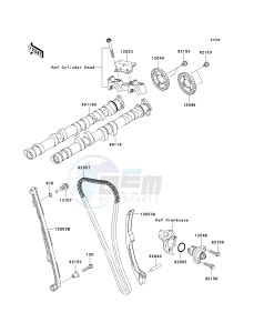 ZX 1000 D [NINJA ZX-10R] (D6F-D7FA) D7F drawing CAMSHAFT-- S- -_TENSIONER