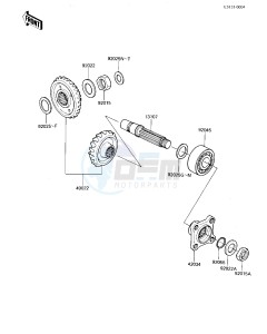 KZ 1300 A (A4) drawing FRONT BEVEL GEARS