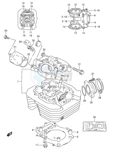 DR350 (E3) drawing CYLINDER HEAD