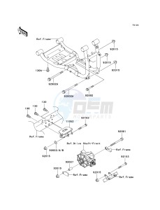 KAF 950 B [MULE 3010 DIESEL 4X4] (B7F) B6F drawing ENGINE MOUNT