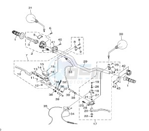 XT R BRA 125 drawing STEERING HANDLE