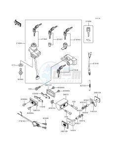 ZX 600 D [NINJA ZX-6] (D2-D4) [NINJA ZX-6] drawing IGNITION SWITCH