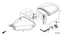 CBR600RRA Europe Direct - (ED / 2ED) drawing SEAT