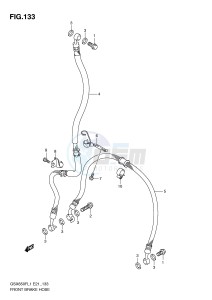 GSX650F (E21) Katana drawing FRONT BRAKE HOSE (GSX650FUL1 E21)